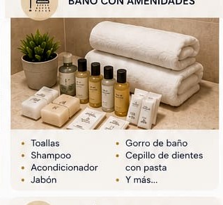 Amenities de baño y toallas